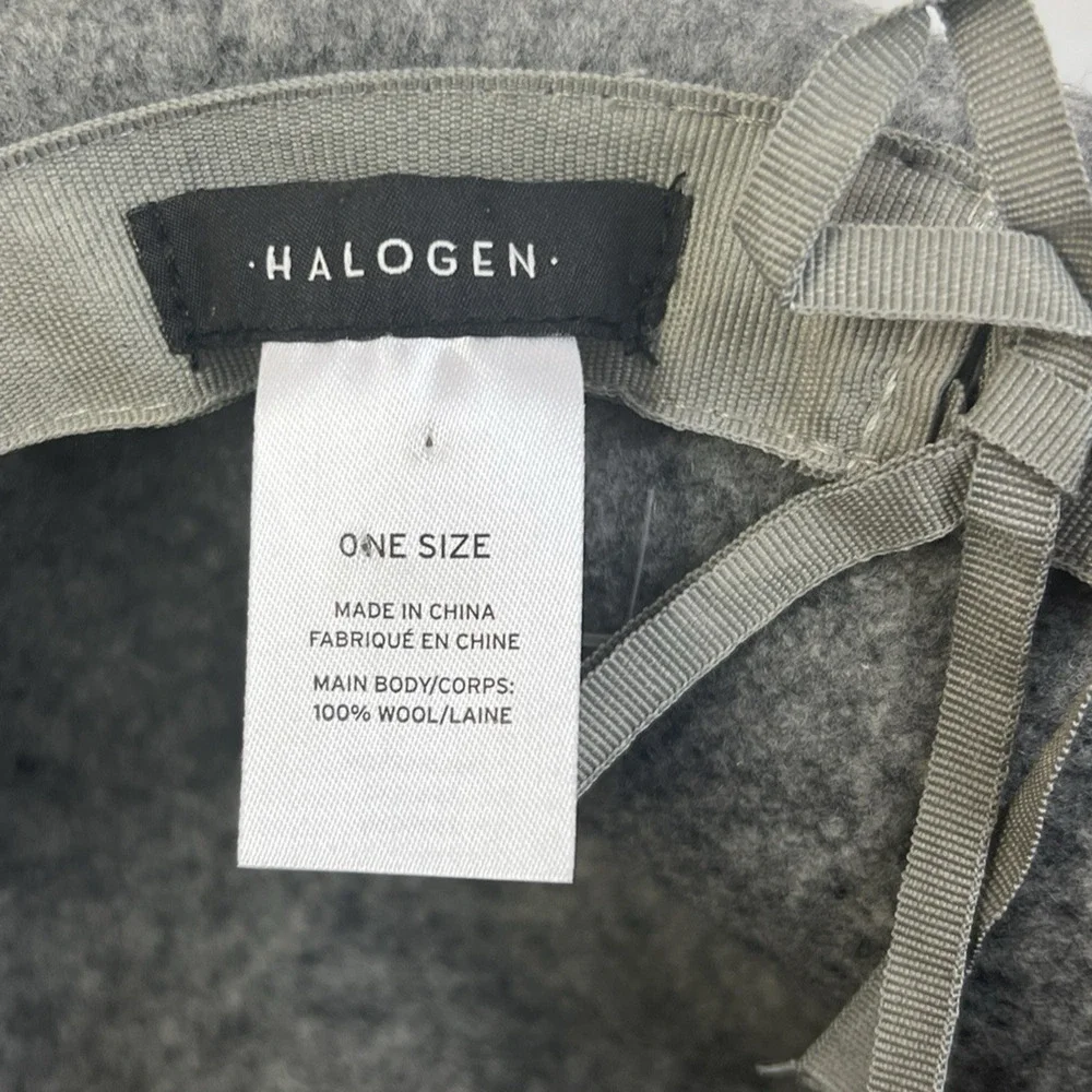 Halogen Wool Felt Floppy Wide Brim Hat Gray Adjustable Size Outdoors Festival